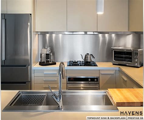 8 stainless steel cabinet with backsplash|stainless steel backsplash for kitchen.